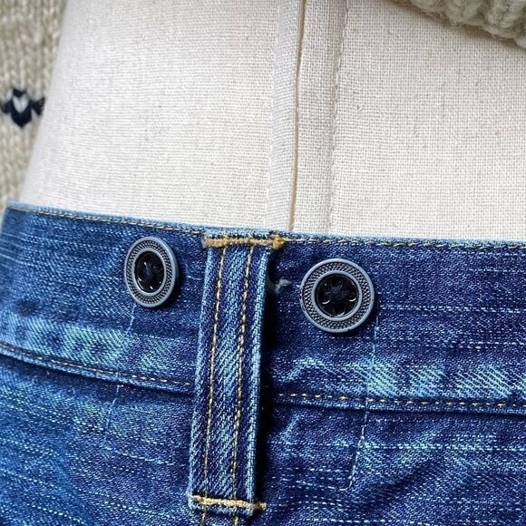 Ralph Lauren Distressed Indigo Denim Mini Skirt - Picture 15 of 16